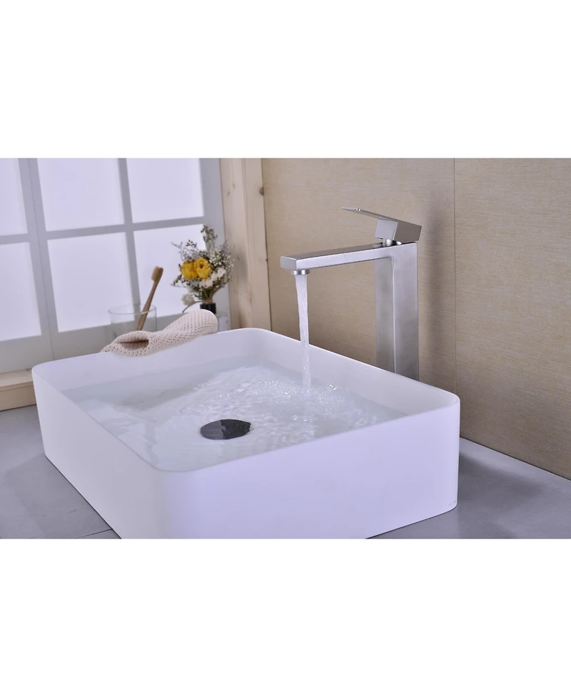 Phying Single Handle Sink Brushed Nickel Vanity Bathroom Faucet, Basin Mixer Tap