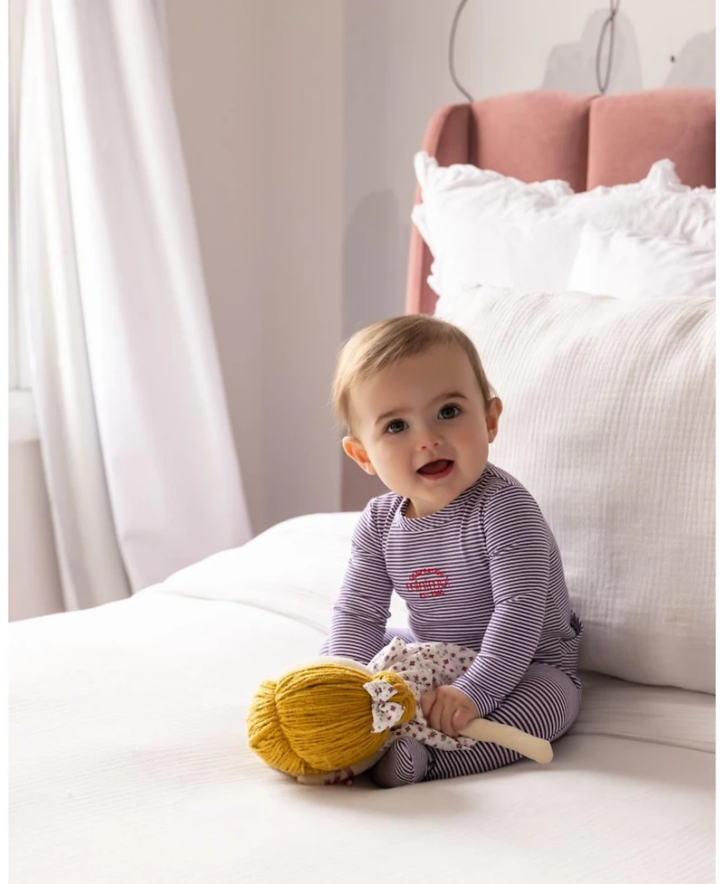 MeMoi Baby and Toddler "Generation MeMoi" Stretchy Mini-Striped Cotton-Rich Footie