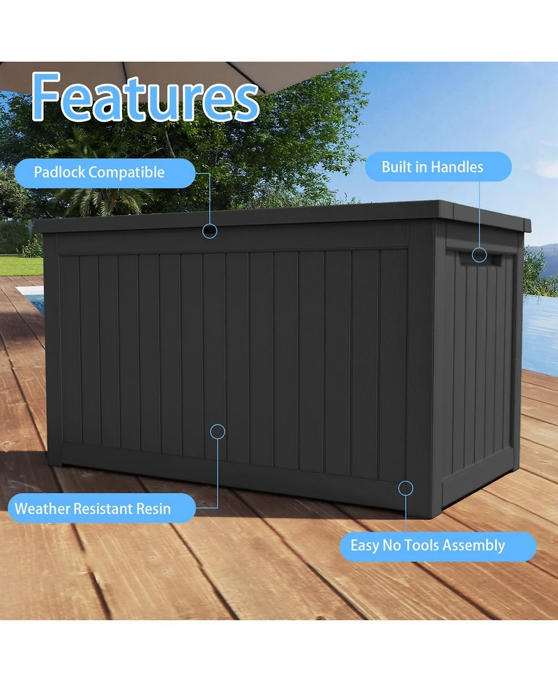 sumyeg 230 Gal. Resin Outdoor Storage Deck Box