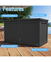 sumyeg 230 Gal. Resin Outdoor Storage Deck Box