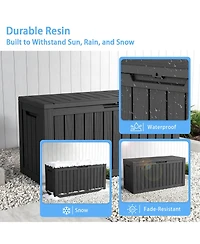 sumyeg Resin Outdoor Storage Deck Box with Lockable Lid