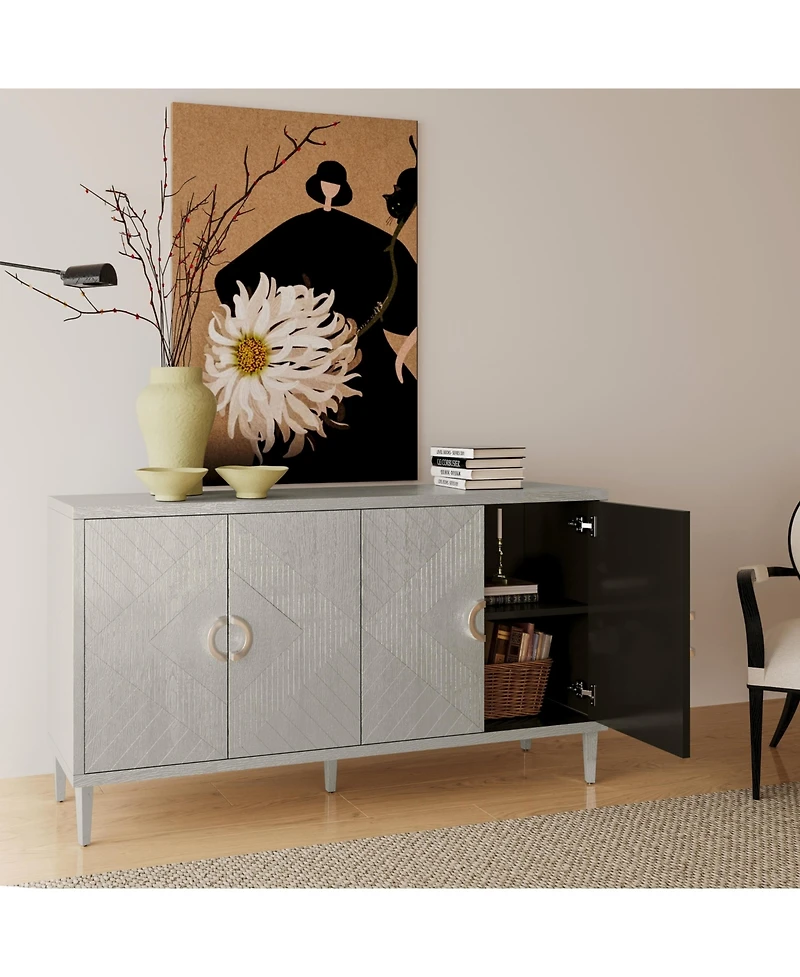 Casainc 68.35" Farmhouse Cabinet with 4 Doors