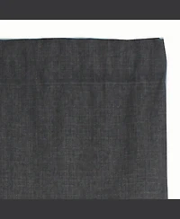 Rlf Home R-Crosby Essential Solid Color Fabric Printed Regal Valance 3inch Rod Pocket Iron Charcoal
