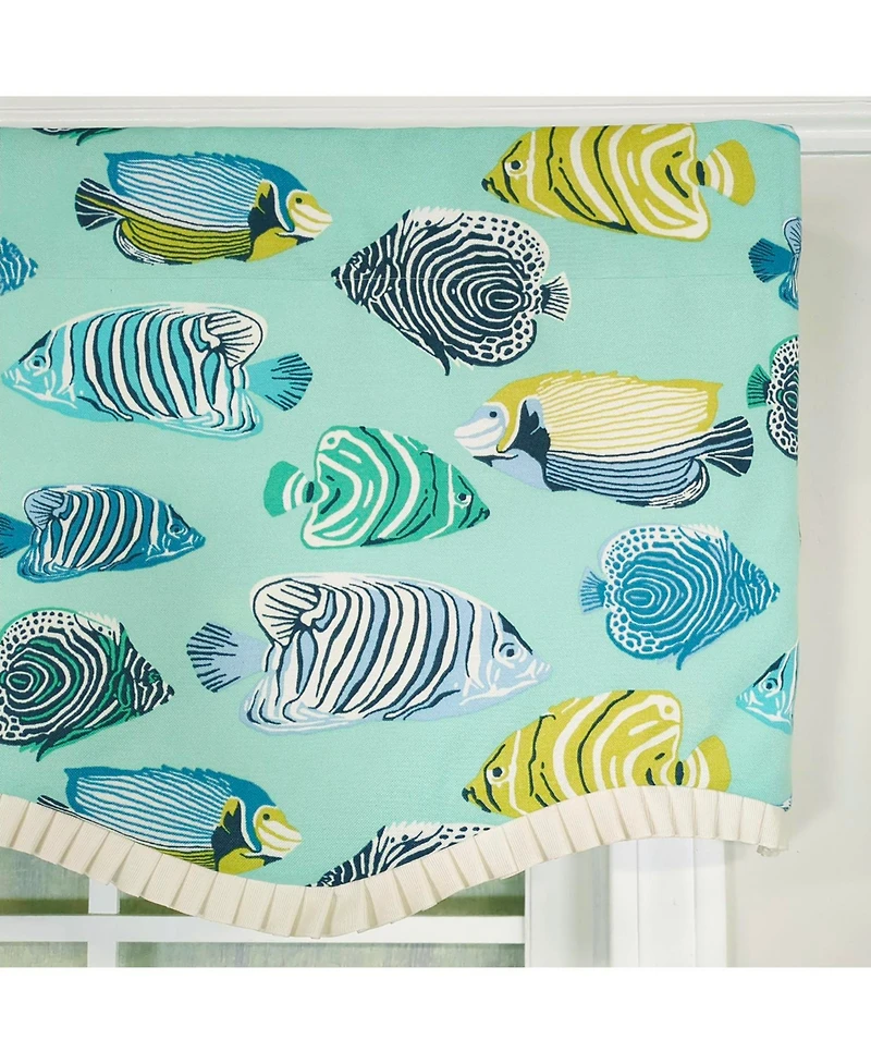 Rlf Home 100percentage Cotton Fishbowl Province With Lining Rod Pocket Window Valance