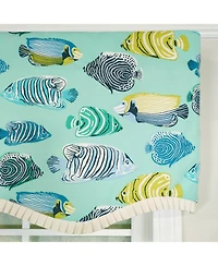 Rlf Home 100percentage Cotton Fishbowl Province With Lining Rod Pocket Window Valance