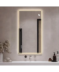 Laoties 48" x 24" Led Bathroom Vanity Mirror, Anti-Fog Lighted Wall Mirror with Dimmable Lighting