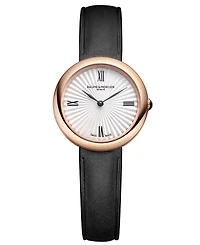 Baume & Mercier Women's De Joia Quartz Black Leather Watch 28mm