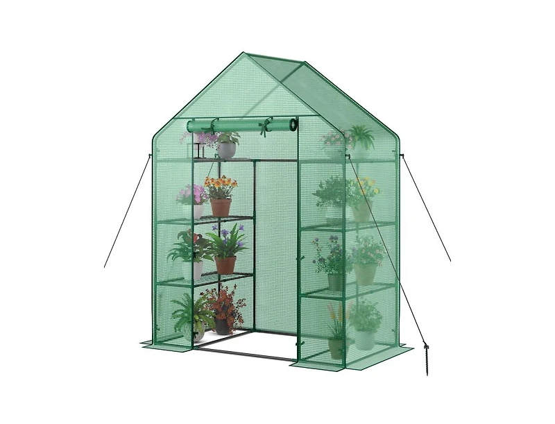 Slickblue Portable 4 Tier Walk-in Plant Greenhouse with 8 Shelves