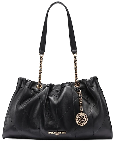 Karl Lagerfeld Paris Amandine Leather Medium Shoulder Handbag