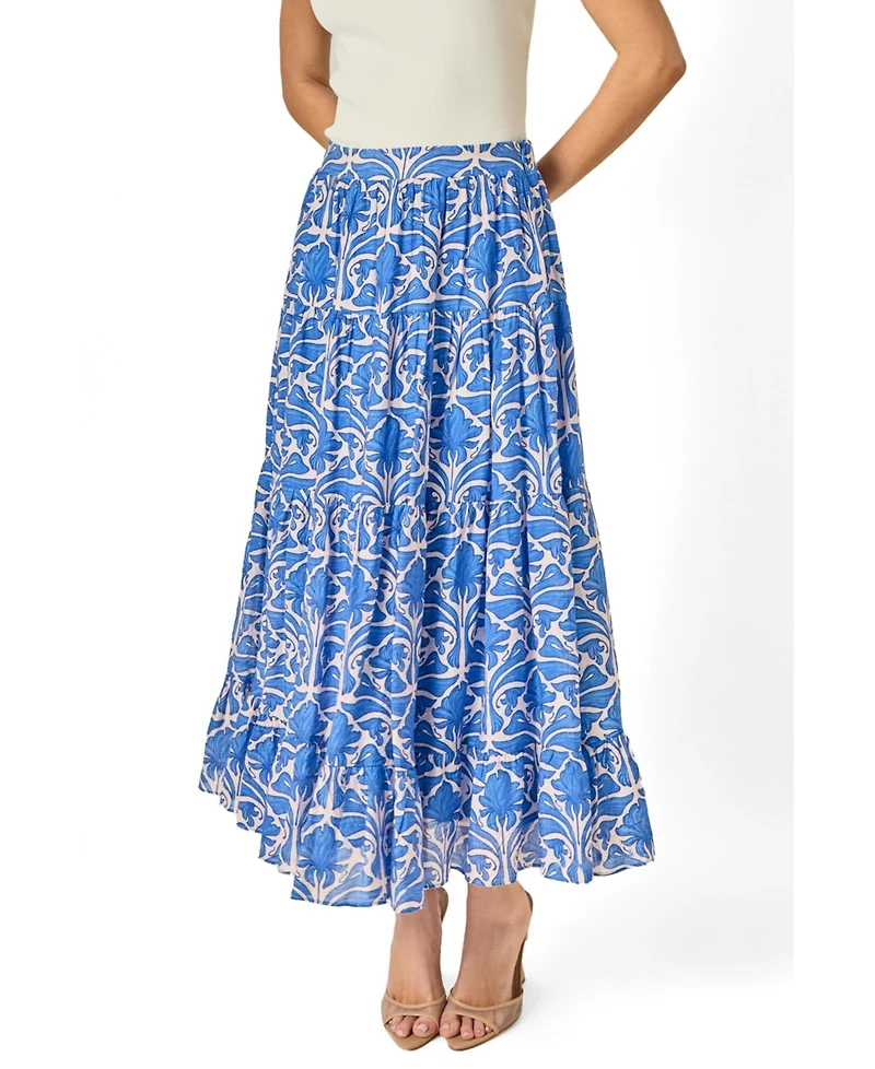 English Factory Women's Print Midi Skirt