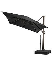 Pellebant Outdoor Patio 10X13Feet Aluminum Cantilever Umbrella with Rod Wheel Base