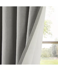 Linen Blend Total Blackout Grommet Curtains Pair