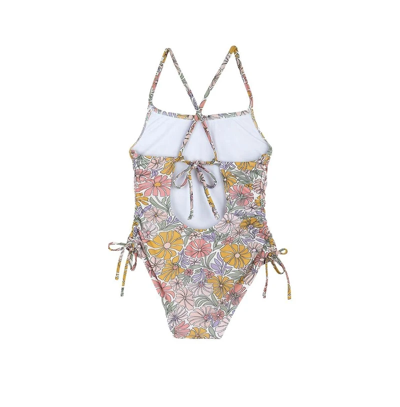 Gottex Kids Child Girls Soft Bloom Criss Cross Back Adjustable One Piece