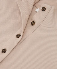 Reiss Women's Ida Button Funnel Top