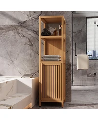 Boyel Living Large Capacity Multifunctional Bamboo Storage Cabinet
