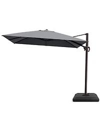 Pellebant Outdoor Patio 9X11Feet Aluminum Cantilever Umbrella with Base