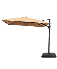 Pellebant Outdoor Patio 9X11Feet Aluminum Cantilever Umbrella with Base