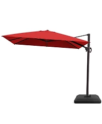 Pellebant Outdoor Patio 9X11Feet Aluminum Cantilever Umbrella with Umbrella Base