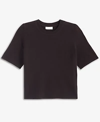 On 34th Women's Short-Sleeve Easy Crewneck Sweater Tee, Macy's Exclusive