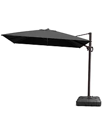 Pellebant Outdoor Patio 9X11Feet Aluminum Cantilever Umbrella with Wheel Base