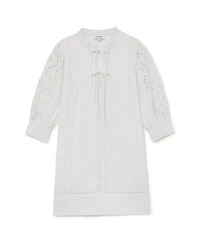 Reiss Women's Cotton Cheesecloth Broderie Mini Dress