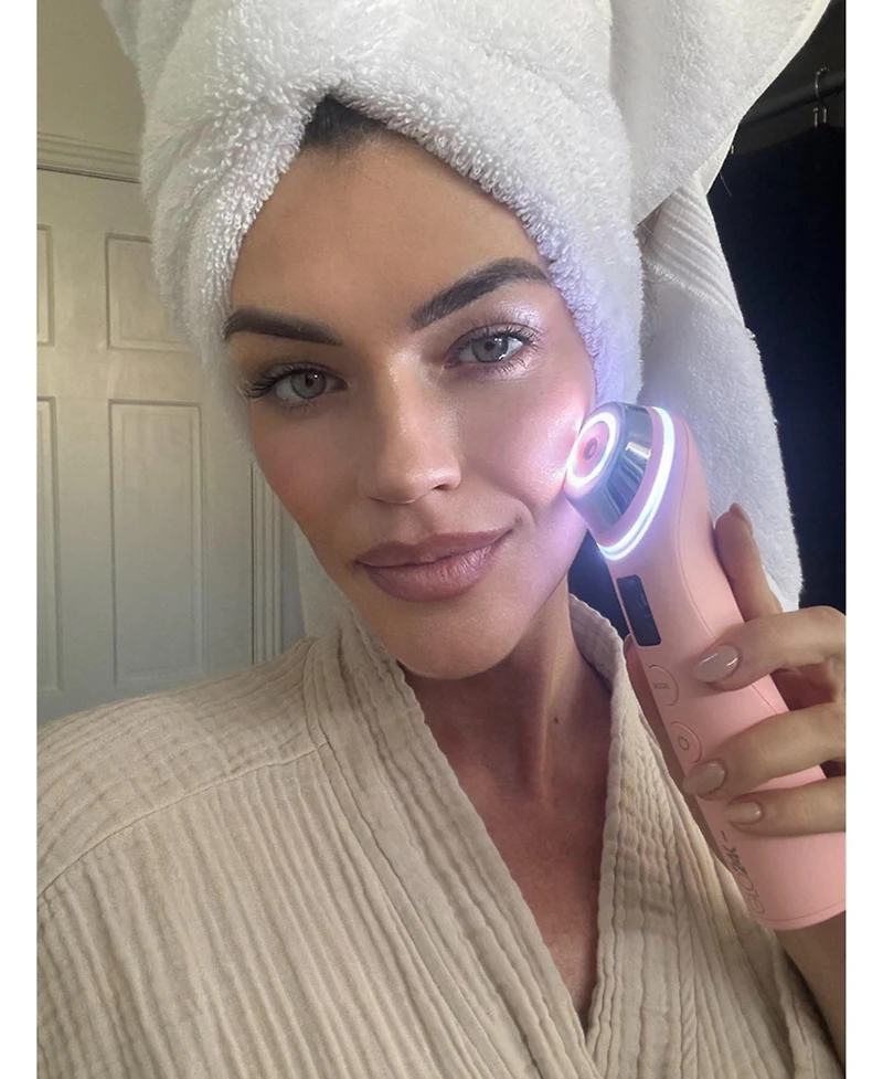 GLO24K Nova-x Advanced Led Beauty Device, 7 Color Red Light Therapy for Firmer, Smoother, Glass-Like Skin on Face and Neck