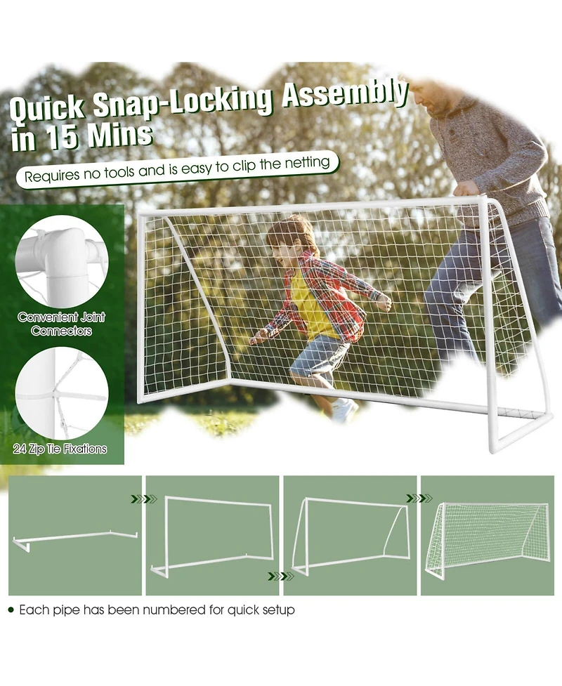 Mecale Backyard Soccer Goal with Pvc Frame and High-Strength Net
