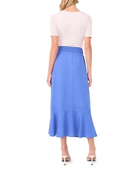 Vince Camuto Women's Ruffle Hem Smocked Waist Skirt
