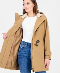 Tommy Hilfiger Women's Faux-Fur-Lined Hooded Toggle Coat