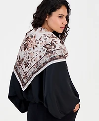 I.n.c. International Concepts Contrast Floral Square Scarf, Macy's Exclusive