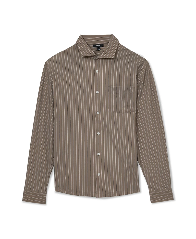 Reiss Men's Peake Printed Stripe Shirt