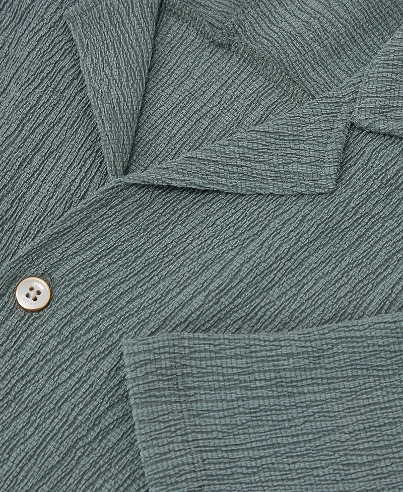 Reiss Men's Knox Textured Raglan Cuban Shirt