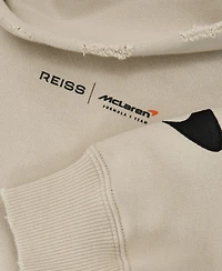 Reiss Men's Ashlam Zip Through Motorsport Embroidered Hoodie