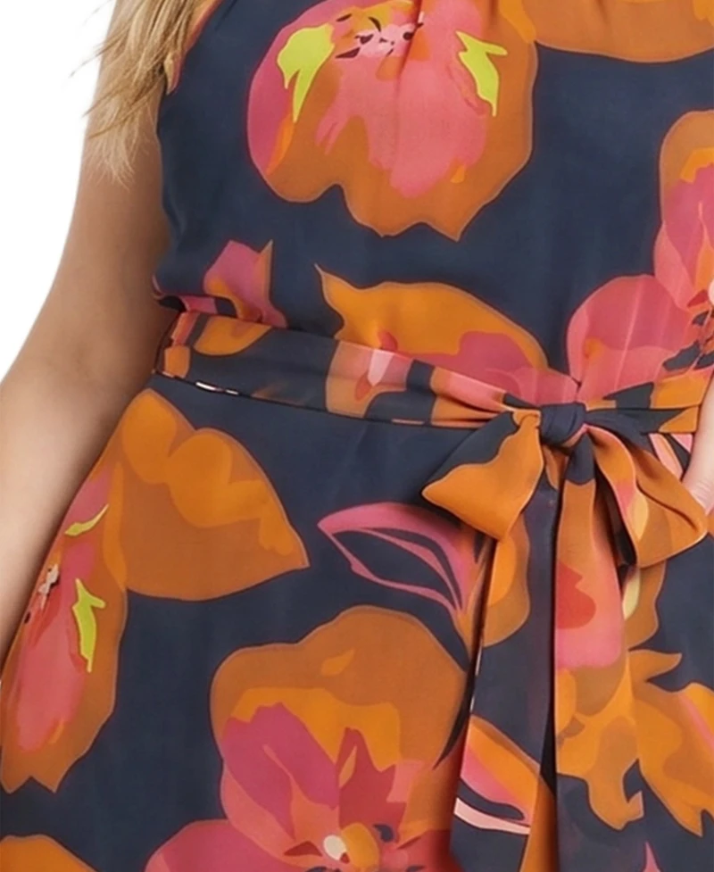 Ny Collection Plus Sleeveless Chiffon Maxi Dress