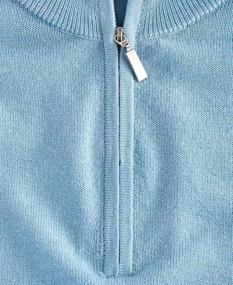 Alfani Men's Merino Wool Quarter-Zip Mock-Neck Sweater, Macy's Exclusive