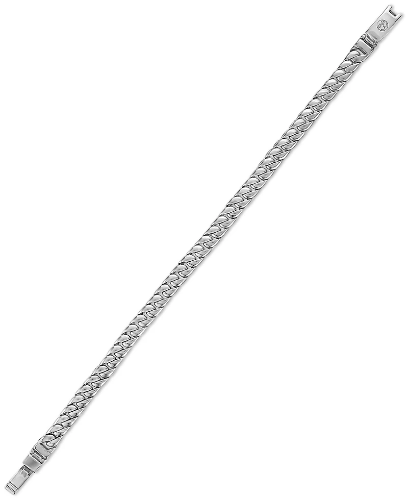 Esquire Men's Jewelry Double Layer Chain Bracelet in Stainless Steel