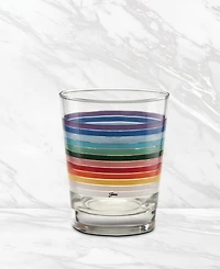 Fiesta 2026 All Colors Stripes Double Old Fashioned Glasses, Set of 6