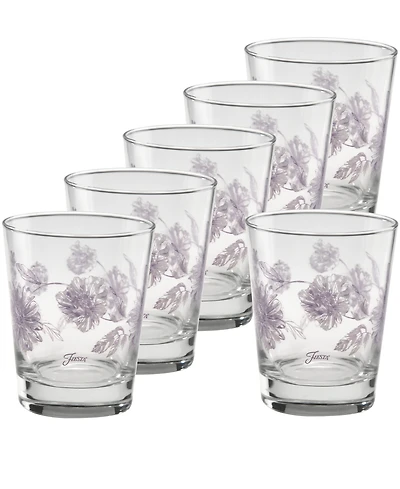 Fiesta Botanical Floral Lavender Double Old Fashioned Glasses, Set of 6