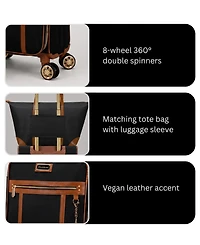 Stella Blanc Luxe2-Piece Softside Carry-On and Tote Set