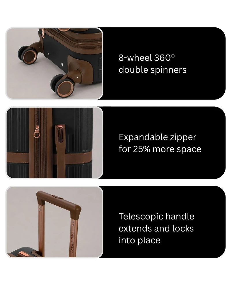 Stella Blanc Dakota 2-Pc. Hardside Luggage Set