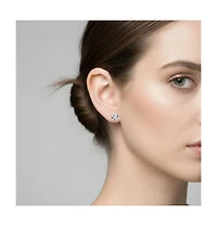 Sterling Silver Cubic Zirconia Square Studs