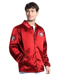 Starter Men's Red Cincinnati Reds Cooperstown Collection Point Man Full-Snap Coaches Jacket