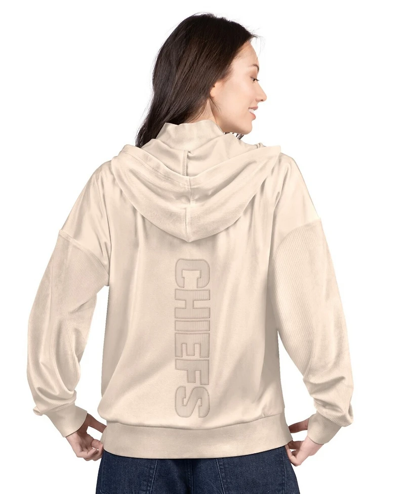 G-iii 4Her by Carl Banks Women's Tan Kansas City Chiefs Rookie Full-Zip Hoodie