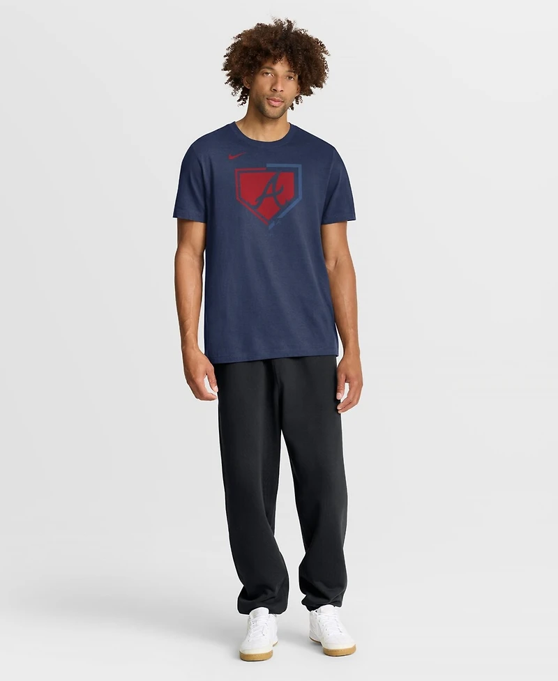 Nike Men's Navy Atlanta Braves Icon T-Shirt