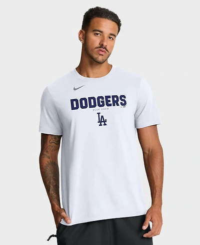 Nike Men's White Los Angeles Dodgers Bold Team Name T-Shirt