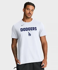 Nike Men's White Los Angeles Dodgers Bold Team Name T-Shirt