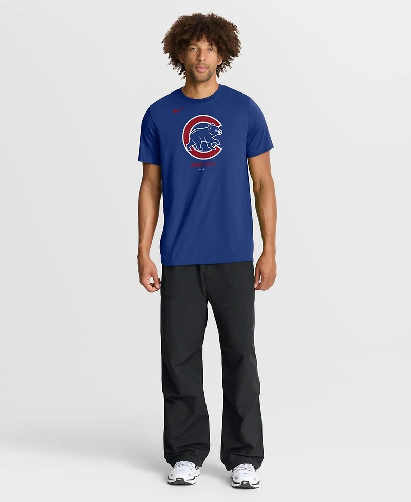 Nike Men's Royal Chicago Cubs Tri-Blend Logo T-Shirt