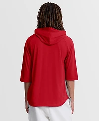 Nike Men's Red Cincinnati Reds Authentic Collection Flux Dri-fit Raglan 3/4-Sleeve Hooded T-Shirt