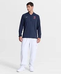 Nike Men's Navy Boston Red Sox Authentic Collection Dri-fit Raglan Half-Zip Pullover