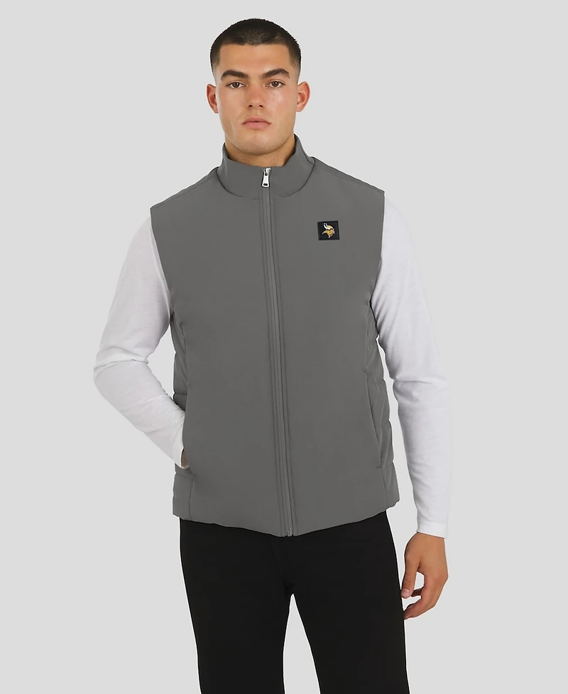 J. Palmer Men's Graphite Minnesota Vikings Front Office Full-Zip Vest